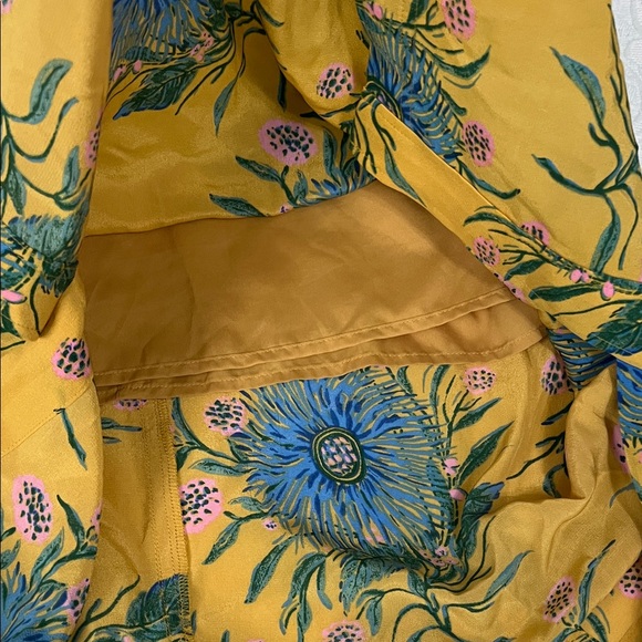Madewell Skirt Women Size 8 Yellow Floral A-Line Skirt floral colorful - Picture 6 of 10